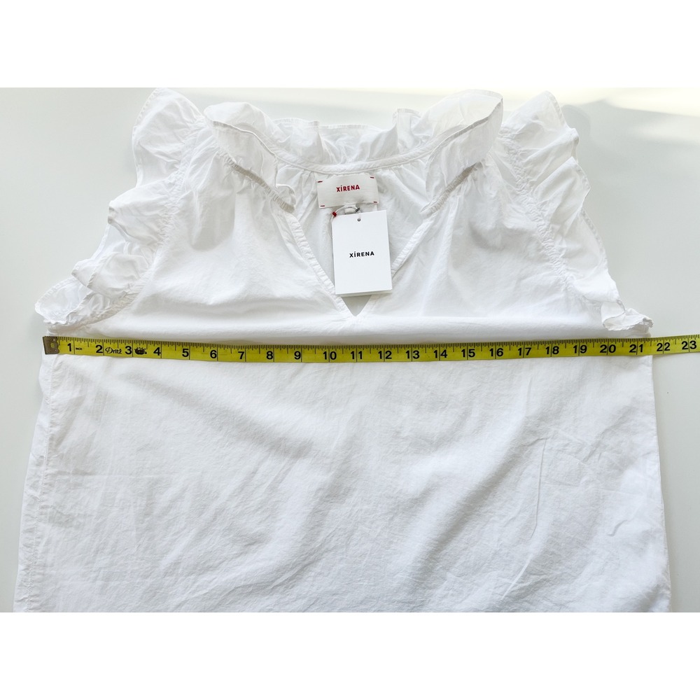 XiRENA White Ruffle Sleeve V-Neck Blouse - Picture 12 of 14